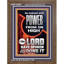 POWER FROM ON HIGH - HOLY GHOST FIRE  Righteous Living Christian Picture  GWF10003  "33x45"