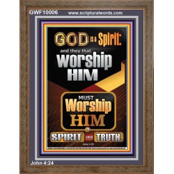 WORSHIP HIM IN SPIRIT AND TRUTH  Children Room Portrait  GWF10006  