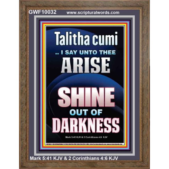 TALITHA CUMI ARISE SHINE OUT OF DARKNESS  Children Room Portrait  GWF10032  