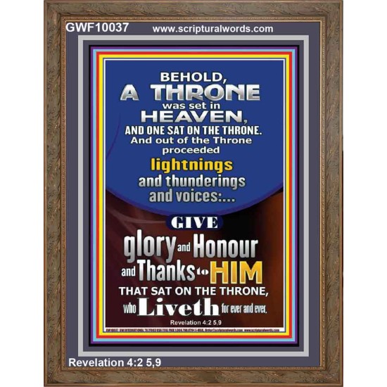 LIGHTNINGS AND THUNDERINGS AND VOICES  Scripture Art Portrait  GWF10037  