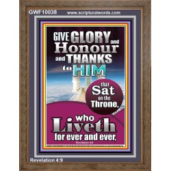 GIVE GLORY AND HONOUR TO JEHOVAH EL SHADDAI  Biblical Art Portrait  GWF10038  "33x45"