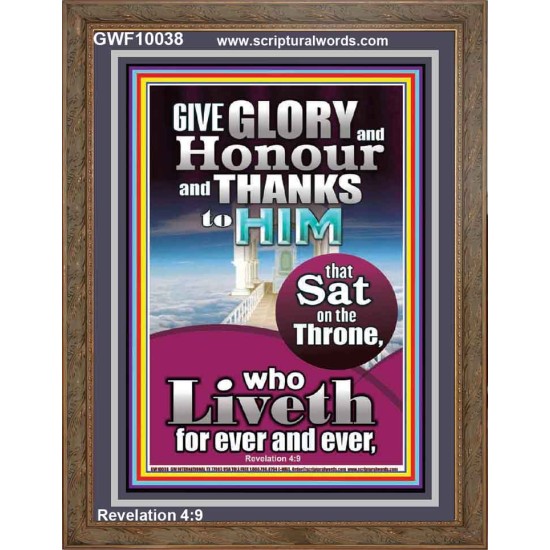 GIVE GLORY AND HONOUR TO JEHOVAH EL SHADDAI  Biblical Art Portrait  GWF10038  