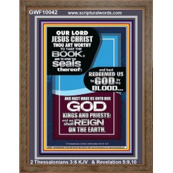 HAS REDEEMED US TO GOD BY THE BLOOD OF THE LAMB  Modern Art Portrait  GWF10042  "33x45"