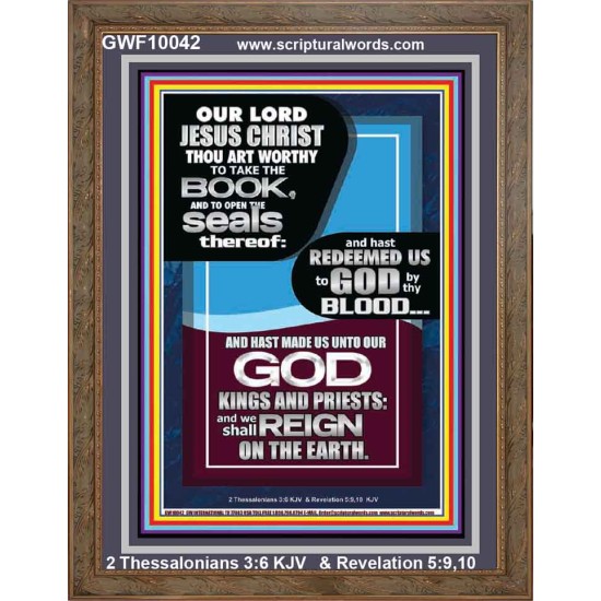 HAS REDEEMED US TO GOD BY THE BLOOD OF THE LAMB  Modern Art Portrait  GWF10042  