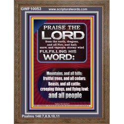 PRAISE HIM - STORMY WIND FULFILLING HIS WORD  Business Motivation Décor Picture  GWF10053  "33x45"