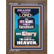 HIS GLORY IS ABOVE THE EARTH AND HEAVEN  Large Wall Art Portrait  GWF10054  