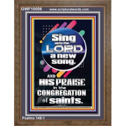 SING UNTO THE LORD A NEW SONG  Biblical Art & Décor Picture  GWF10056  "33x45"