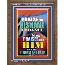 PRAISE HIM IN DANCE, TIMBREL AND HARP  Modern Art Picture  GWF10057  "33x45"