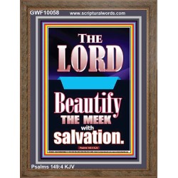 THE MEEK IS BEAUTIFY WITH SALVATION  Scriptural Prints  GWF10058  "33x45"