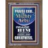 PRAISE FOR HIS MIGHTY ACTS AND EXCELLENT GREATNESS  Inspirational Bible Verse  GWF10062  "33x45"