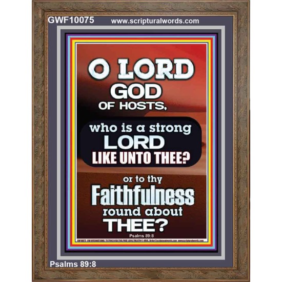 WHO IS A STRONG LORD LIKE UNTO THEE JEHOVAH TZEVA'OT  Custom Biblical Painting  GWF10075  