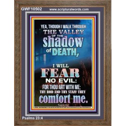 WALK THROUGH THE VALLEY OF THE SHADOW OF DEATH  Scripture Art  GWF10502  "33x45"