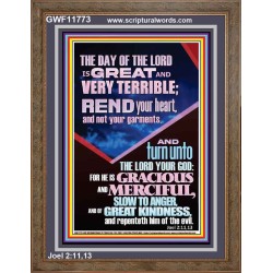 REND YOUR HEART AND NOT YOUR GARMENTS  Contemporary Christian Wall Art Portrait  GWF11773  "33x45"
