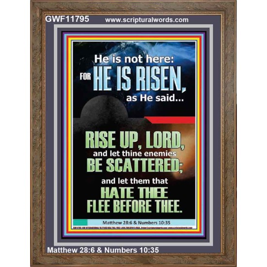 CHRIST JESUS IS RISEN LET THINE ENEMIES BE SCATTERED  Christian Wall Art  GWF11795  