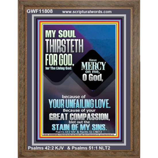 BECAUSE OF YOUR UNFAILING LOVE AND GREAT COMPASSION  Bible Verse Portrait  GWF11808  