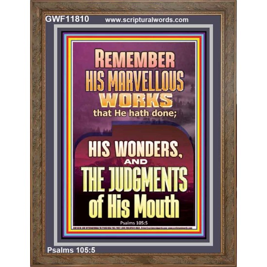 REMEMBER HIS MARVELLOUS WORKS  Scripture Portrait   GWF11810  