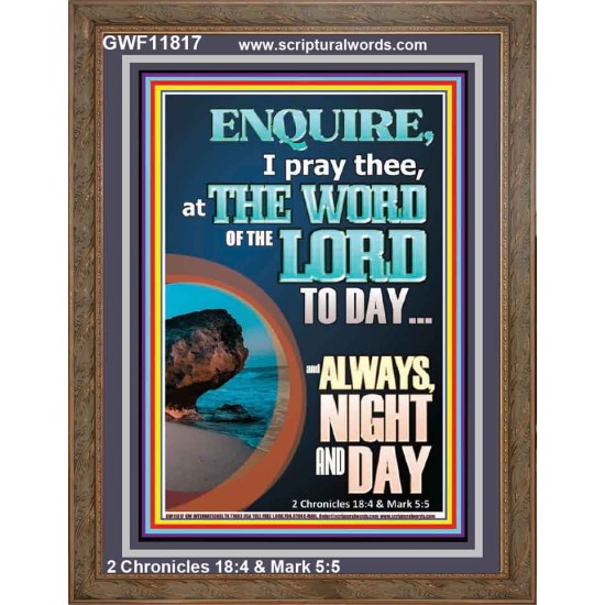 STUDY THE WORD OF THE LORD DAY AND NIGHT  Large Wall Accents & Wall Portrait  GWF11817  