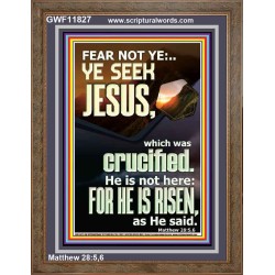 CHRIST JESUS IS NOT HERE HE IS RISEN AS HE SAID  Custom Wall Scriptural Art  GWF11827  "33x45"