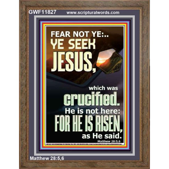 CHRIST JESUS IS NOT HERE HE IS RISEN AS HE SAID  Custom Wall Scriptural Art  GWF11827  