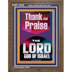 THANK AND PRAISE THE LORD GOD  Custom Christian Wall Art  GWF11834  "33x45"
