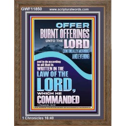 OFFER BURNT OFFERINGS UNTO THE LORD  Custom Inspiration Bible Verse Portrait  GWF11850  "33x45"