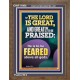 THE LORD IS GREAT AND GREATLY TO PRAISED FEAR THE LORD  Bible Verse Portrait Art  GWF11864  