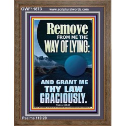 REMOVE FROM ME THE WAY OF LYING  Bible Verse for Home Portrait  GWF11873  "33x45"