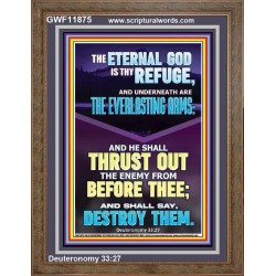 THE EVERLASTING ARMS OF JEHOVAH  Printable Bible Verse to Portrait  GWF11875  "33x45"