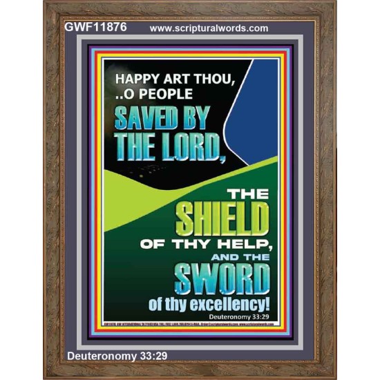 O PEOPLE SAVED BY THE LORD  Printable Bible Verse to Portrait  GWF11876  