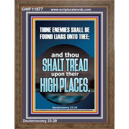 THINE ENEMIES SHALL BE FOUND LIARS UNTO THEE  Printable Bible Verses to Portrait  GWF11877  