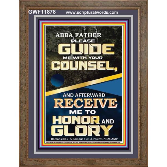ABBA FATHER PLEASE GUIDE US WITH YOUR COUNSEL  Scripture Wall Art  GWF11878  