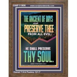 THE ANCIENT OF DAYS SHALL PRESERVE THEE FROM ALL EVIL  Children Room Wall Portrait  GWF11906  "33x45"