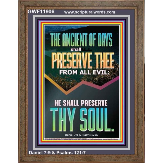 THE ANCIENT OF DAYS SHALL PRESERVE THEE FROM ALL EVIL  Children Room Wall Portrait  GWF11906  