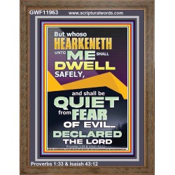HEARKENETH UNTO ME AND DWELL IN SAFETY  Unique Scriptural Portrait  GWF11963  "33x45"