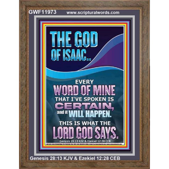 EVERY WORD OF MINE IS CERTAIN SAITH THE LORD  Scriptural Wall Art  GWF11973  