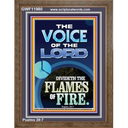 THE VOICE OF THE LORD DIVIDETH THE FLAMES OF FIRE  Christian Portrait Art  GWF11980  "33x45"