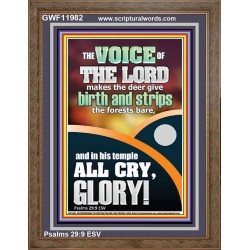 THE VOICE OF THE LORD MAKES THE DEER GIVE BIRTH  Christian Portrait Wall Art  GWF11982  
