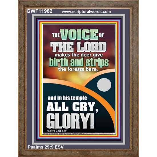 THE VOICE OF THE LORD MAKES THE DEER GIVE BIRTH  Christian Portrait Wall Art  GWF11982  