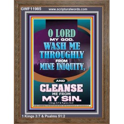 WASH ME THOROUGLY FROM MINE INIQUITY  Scriptural Verse Portrait   GWF11985  "33x45"
