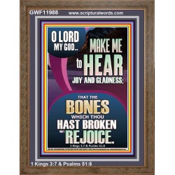 MAKE ME TO HEAR JOY AND GLADNESS  Scripture Portrait Signs  GWF11988  "33x45"