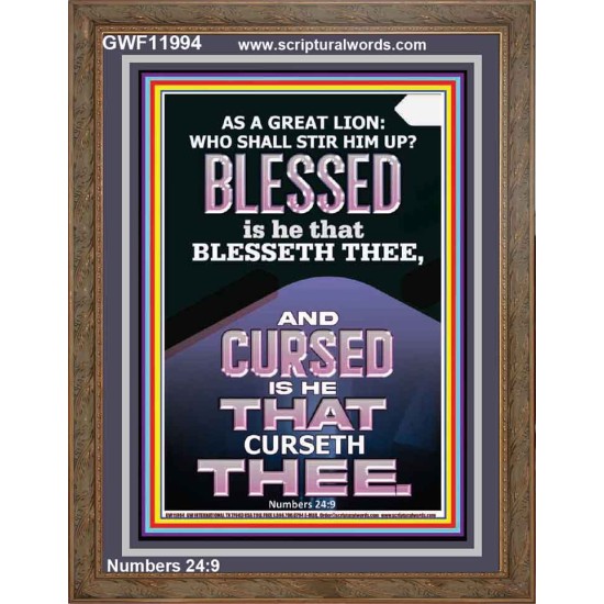 BLESSED IS HE THAT BLESSETH THEE  Encouraging Bible Verse Portrait  GWF11994  