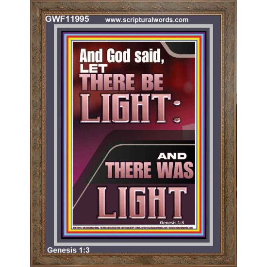 AND GOD SAID LET THERE BE LIGHT  Christian Quotes Portrait  GWF11995  