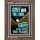 GIVE UNTO THE LORD GLORY DUE UNTO HIS NAME  Bible Verse Art Portrait  GWF12004  