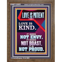 LOVE IS PATIENT AND KIND AND DOES NOT ENVY  Christian Paintings  GWF12005  "33x45"