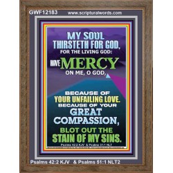 BECAUSE OF YOUR UNFAILING LOVE AND GREAT COMPASSION  Religious Wall Art   GWF12183  "33x45"