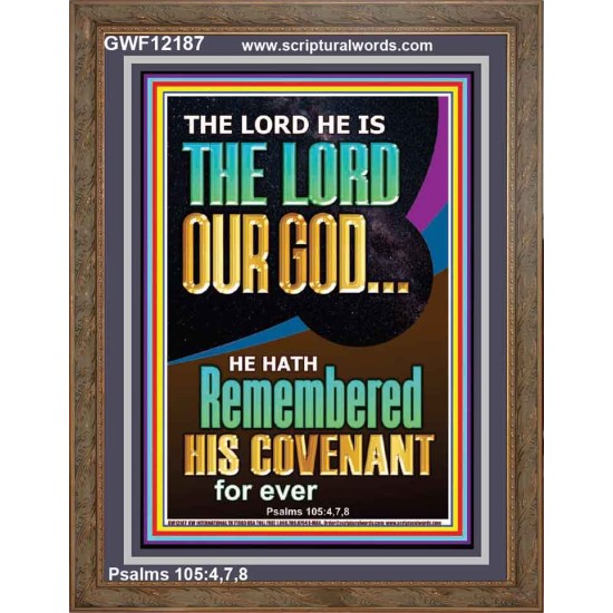 HE HATH REMEMBERED HIS COVENANT FOR EVER  Modern Christian Wall Décor  GWF12187  