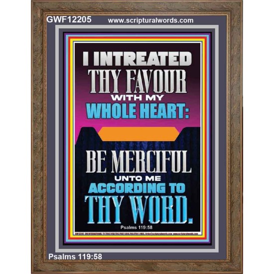 I INTREATED THY FAVOUR WITH MY WHOLE HEART  Scripture Art Portrait  GWF12205  