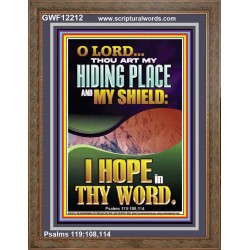 THOU ART MY HIDING PLACE AND SHIELD  Religious Art Portrait  GWF12212  "33x45"