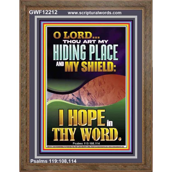 THOU ART MY HIDING PLACE AND SHIELD  Religious Art Portrait  GWF12212  