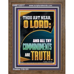 ALL THY COMMANDMENTS ARE TRUTH O LORD  Ultimate Inspirational Wall Art Picture  GWF12217  "33x45"